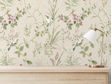 York Mariko Neutral Botanical Wallpaper
