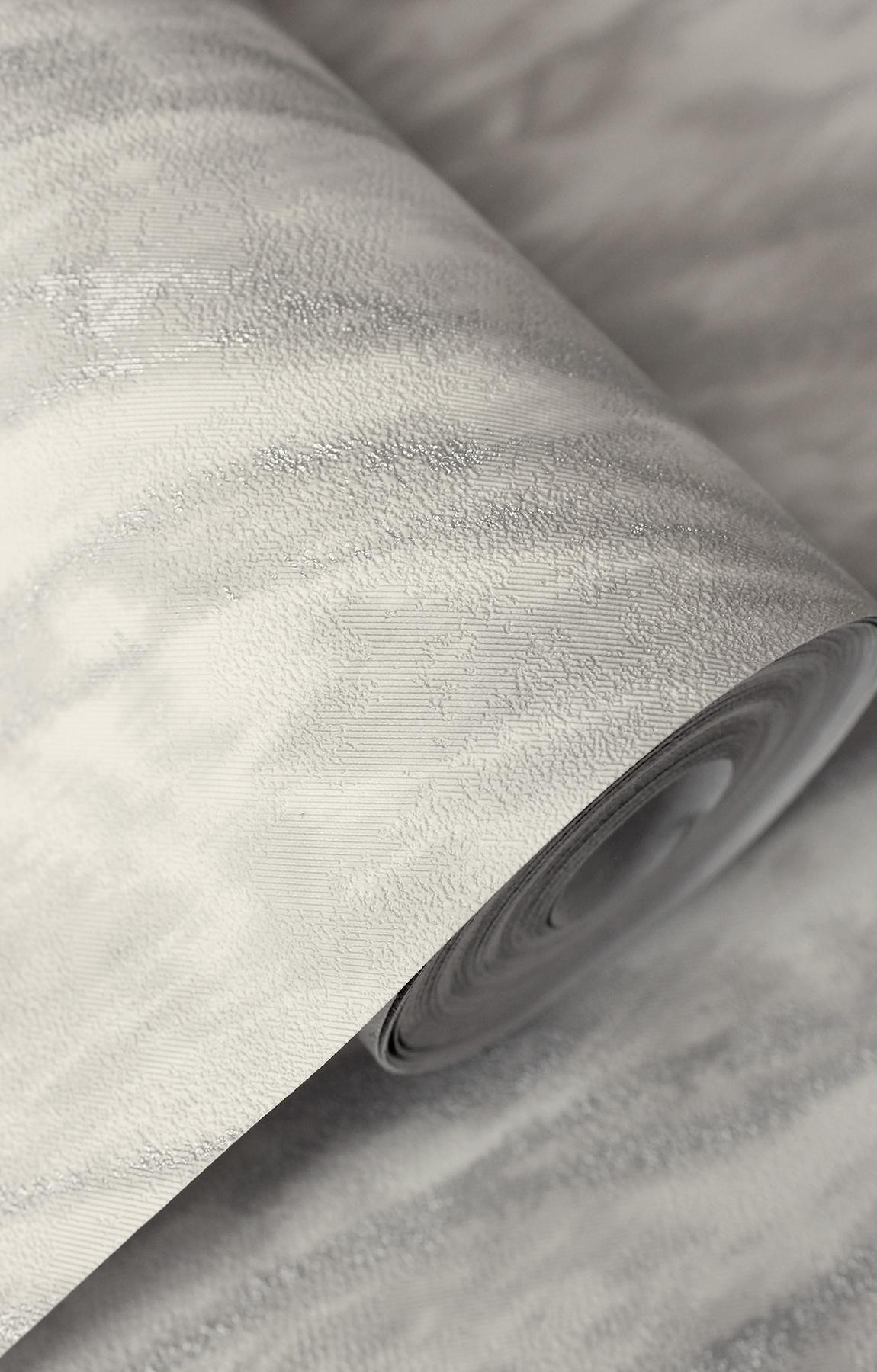 York Arran Grey Swirling Stripe Wallpaper
