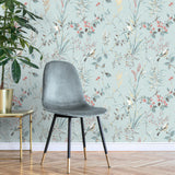 York Mariko Light Blue Botanical Wallpaper