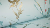 York Mariko Light Blue Botanical Wallpaper