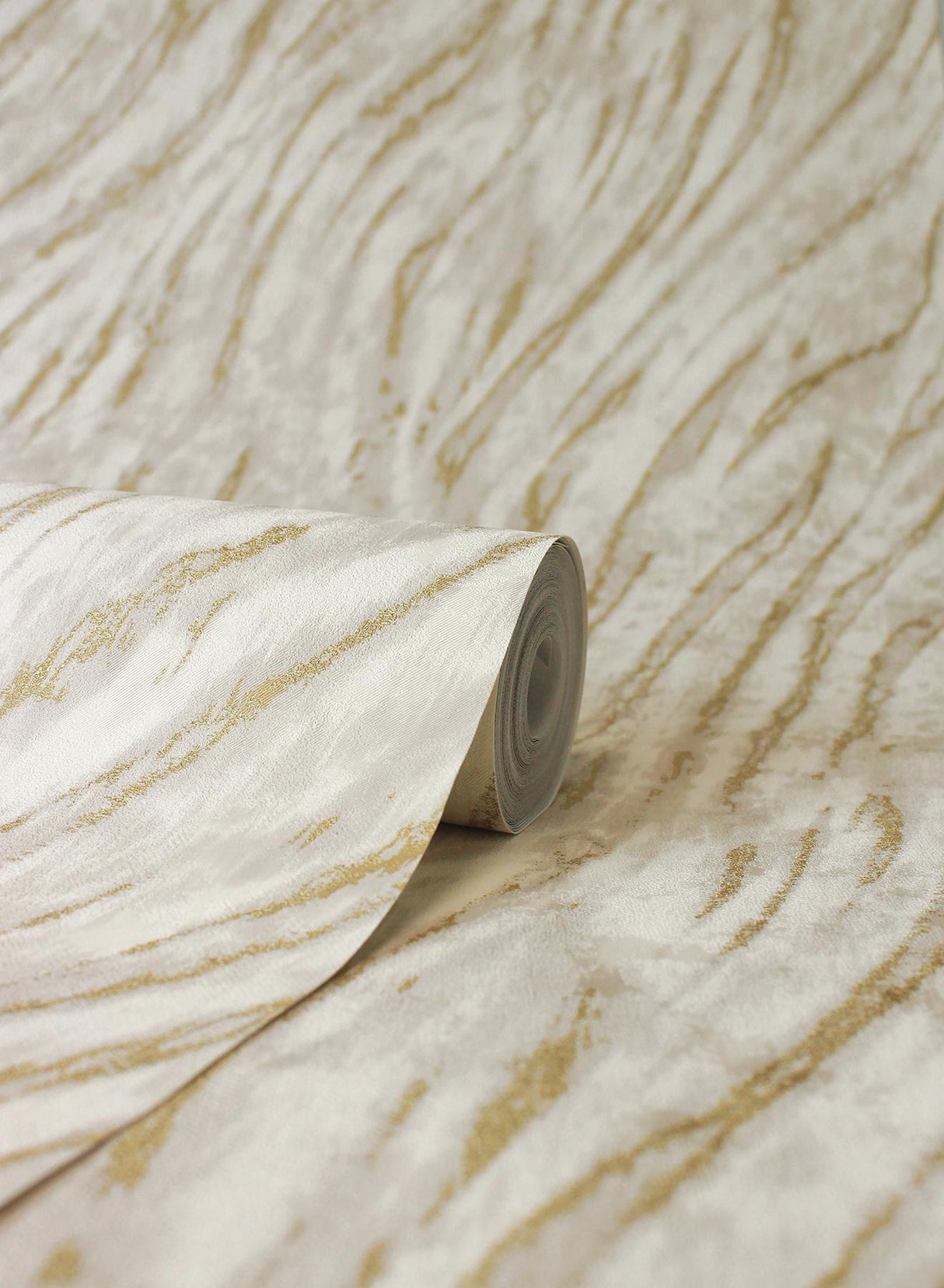York Arran Neutral Swirling Stripe Wallpaper
