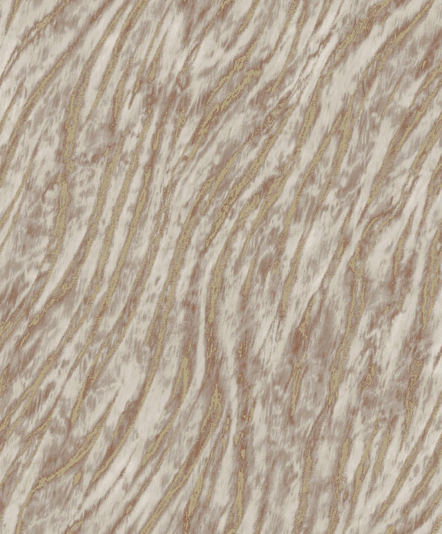 York Arran Rose Gold Swirling Stripe Wallpaper