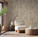 York Arran Rose Gold Swirling Stripe Wallpaper