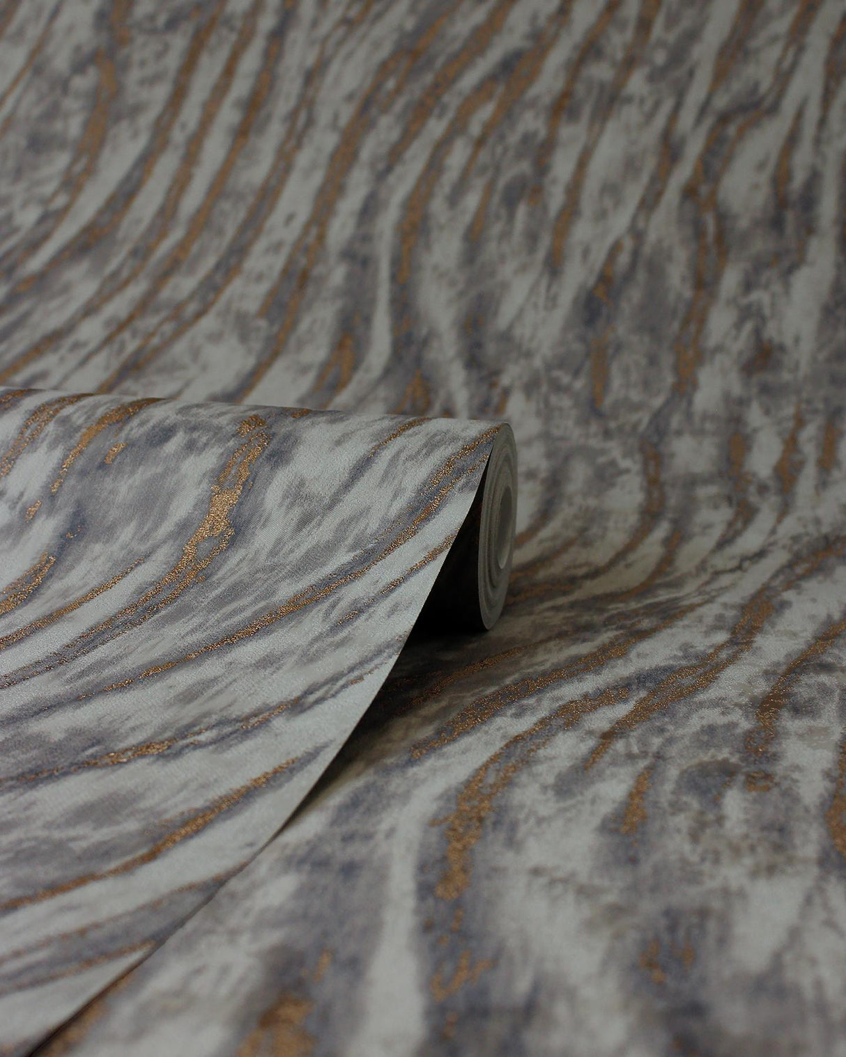 York Arran Stone Swirling Stripe Wallpaper