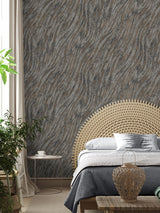 York Arran Stone Swirling Stripe Wallpaper
