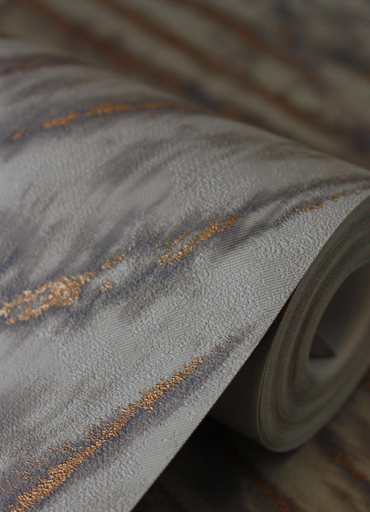 York Arran Stone Swirling Stripe Wallpaper