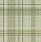 York Harris Green Plaid Chevron Wallpaper