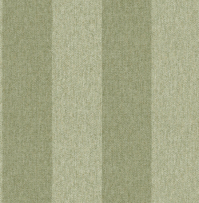 York Finn Green Chevron Stripe Wallpaper
