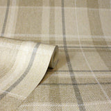 York Harris Light Brown Plaid Chevron Wallpaper