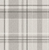 York Harris Grey Plaid Chevron Wallpaper
