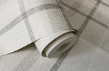 York Harris Grey Plaid Chevron Wallpaper
