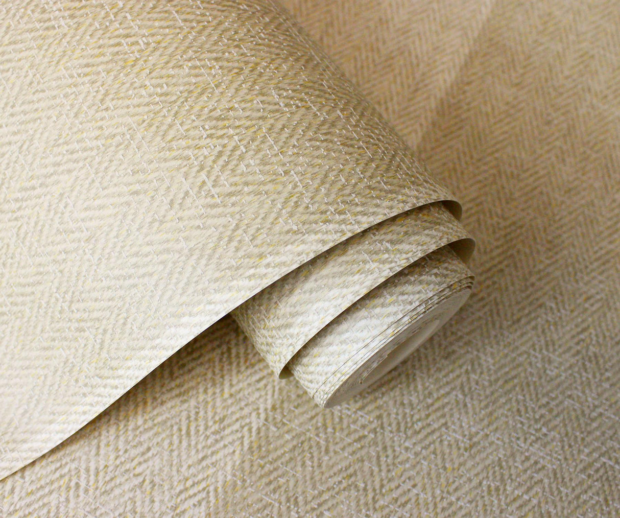 York Finn Light Brown Chevron Stripe Wallpaper