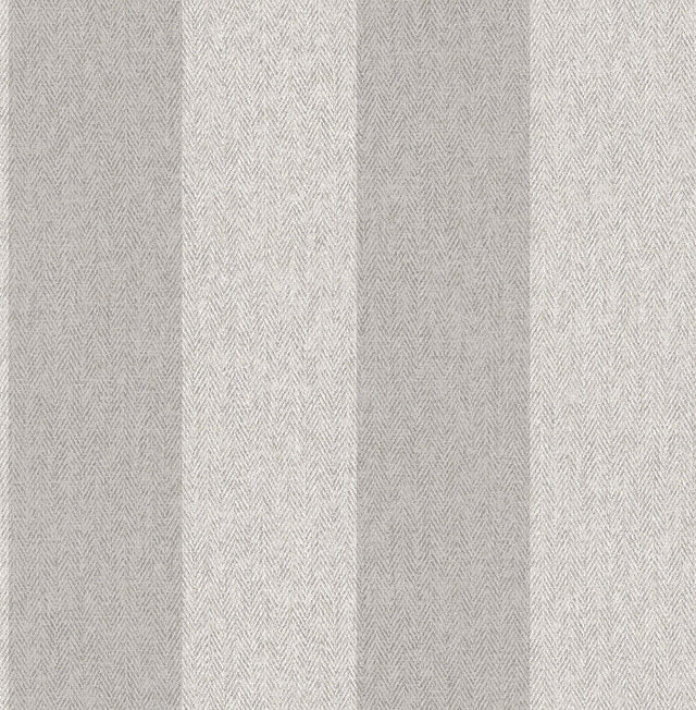 York Finn Grey Chevron Stripe Wallpaper