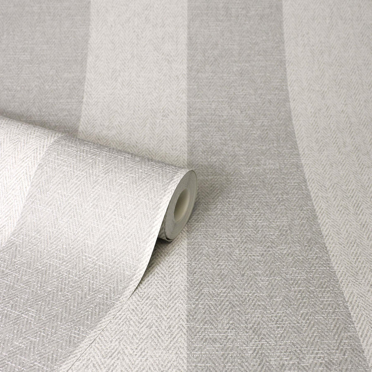 York Finn Grey Chevron Stripe Wallpaper