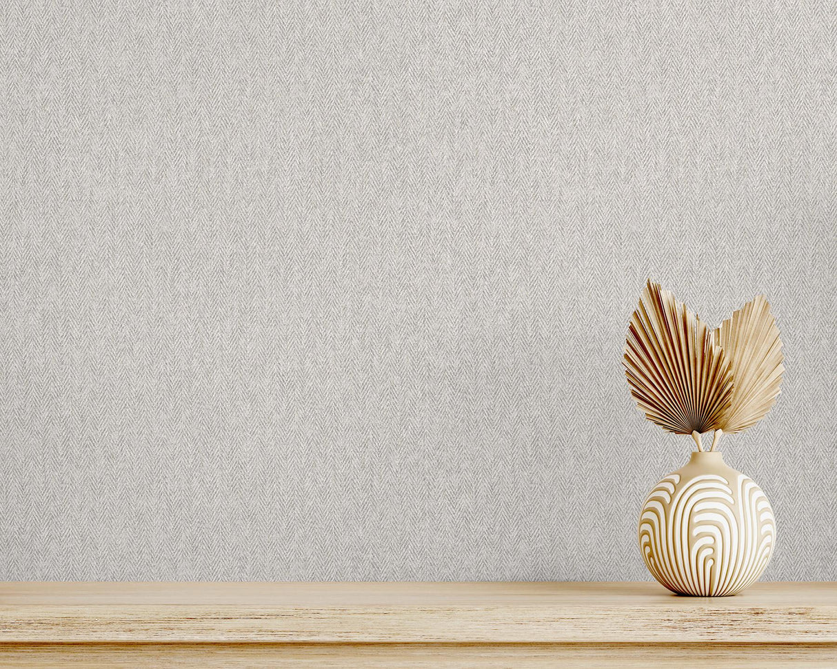 York Theo Light Grey Chevron Wallpaper