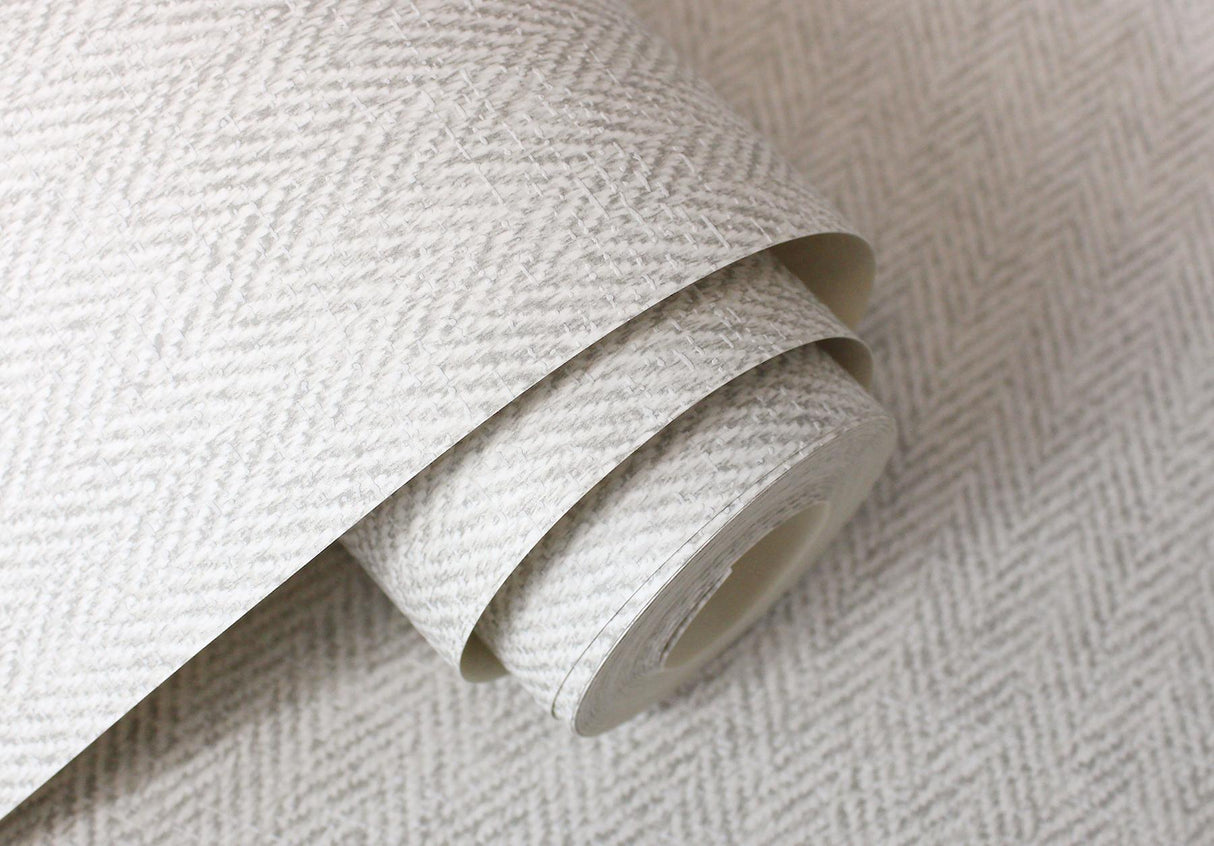 York Theo Light Grey Chevron Wallpaper