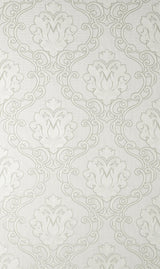 York Florentine White Damask Wallpaper