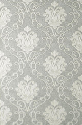 York Florentine Grey Damask Wallpaper