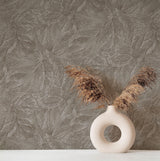 York Aspen Stone Leaf Wallpaper