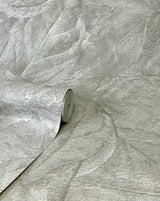York Aspen Sterling Leaf Wallpaper