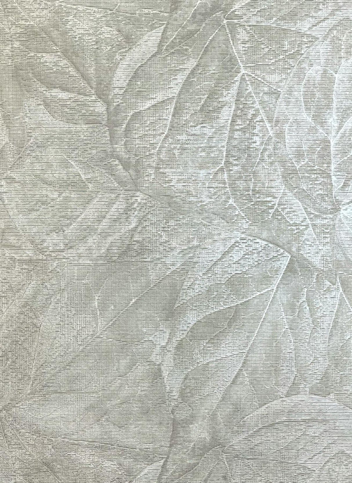 York Aspen Sterling Leaf Wallpaper