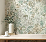 York Meilani Green Palm Landscape Wallpaper