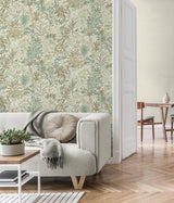 York Meilani Green Palm Landscape Wallpaper