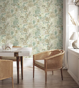 York Meilani Green Palm Landscape Wallpaper