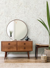 York Meilani White & Silver Palm Landscape Wallpaper