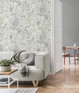 York Meilani Natural & Grey Palm Landscape Wallpaper