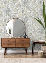 York Meilani Natural & Grey Palm Landscape Wallpaper
