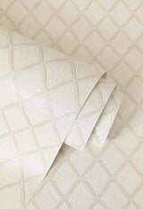 York Santina Eggshell Trellis Wallpaper