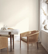 York Santina Eggshell Trellis Wallpaper