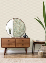 York Santina Eggshell Trellis Wallpaper