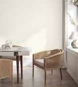 York Santina White & Silver Trellis Wallpaper