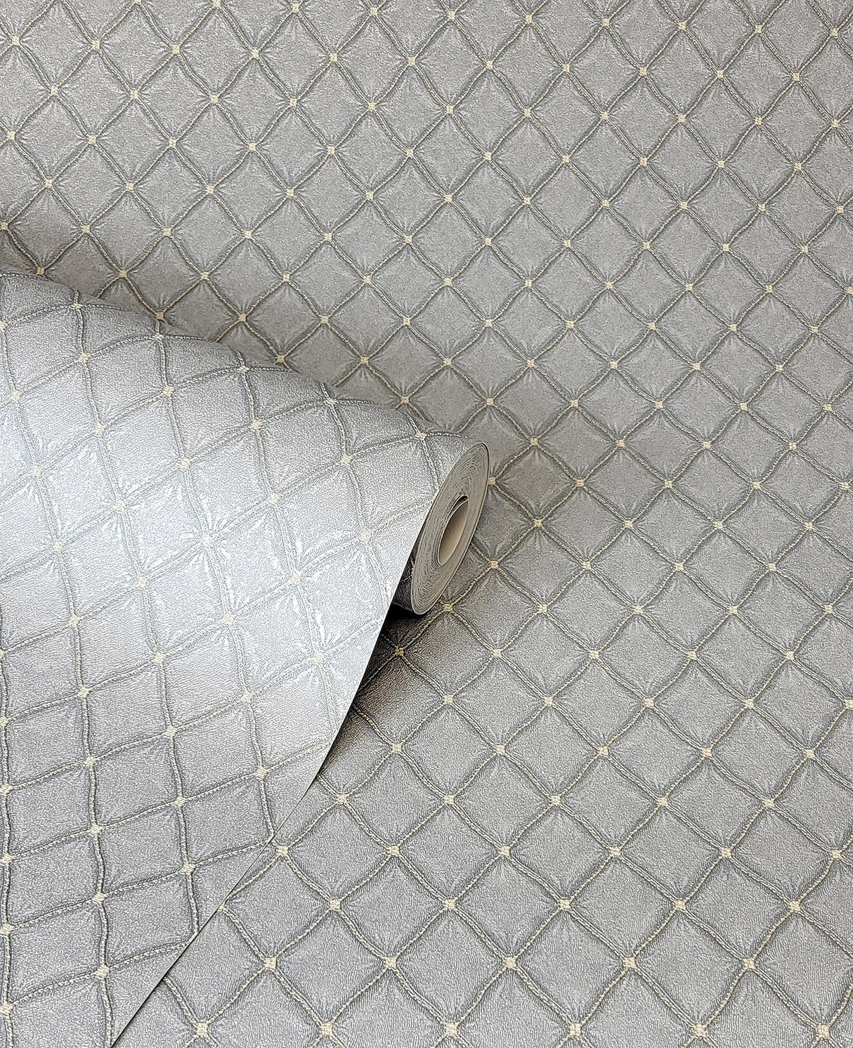York Santina Natural & Grey Trellis Wallpaper