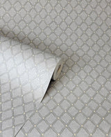 York Santina Natural & Grey Trellis Wallpaper