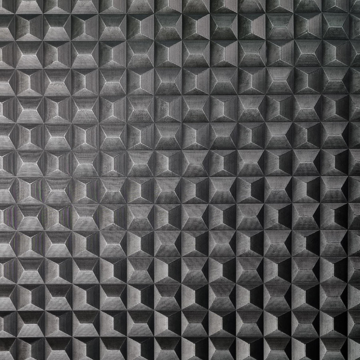 York Romero Black 3D Geometric Wallpaper