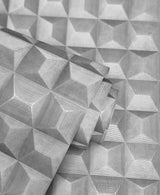 York Romero Grey 3D Geometric Wallpaper