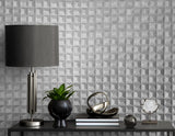 York Romero Grey 3D Geometric Wallpaper