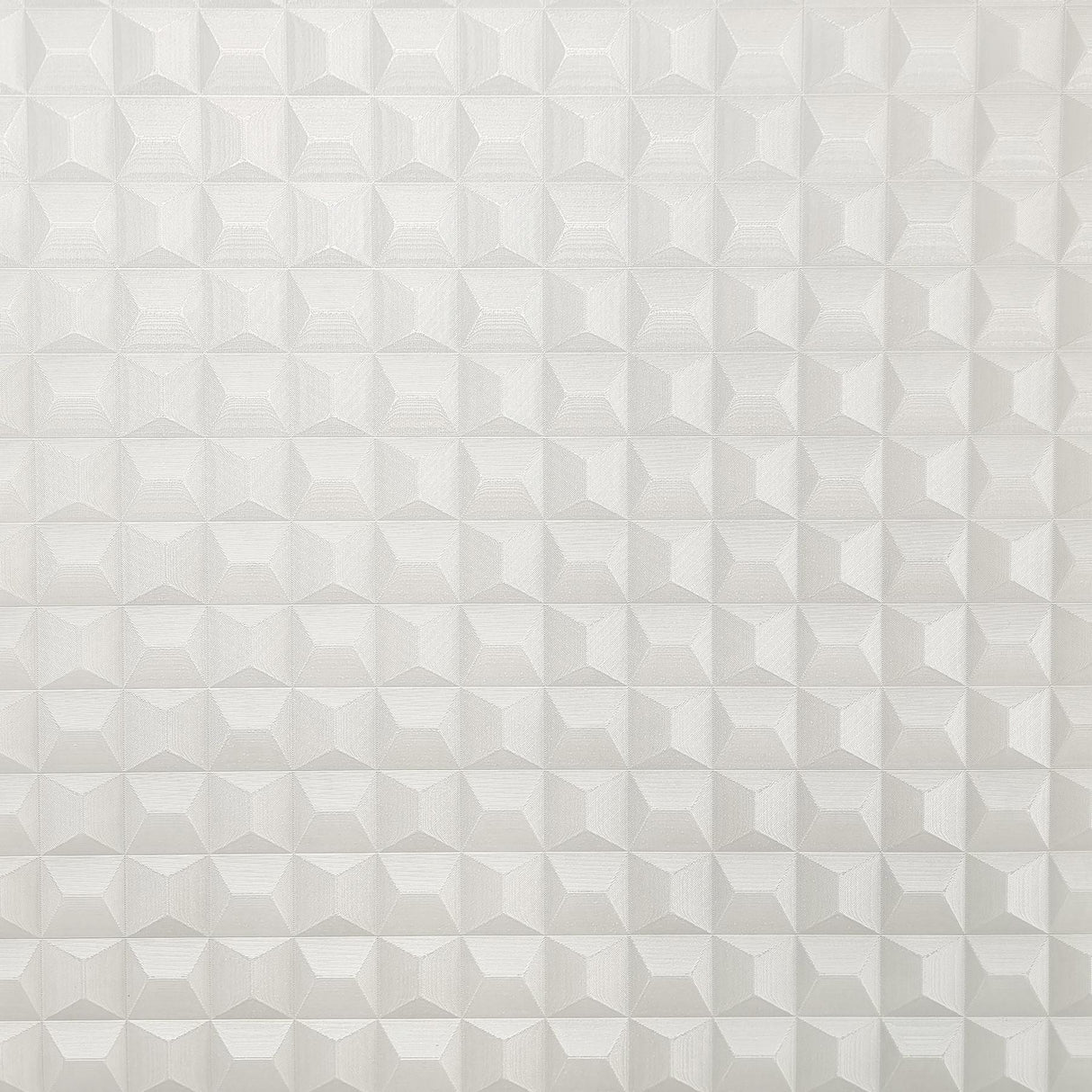 York Romero White 3D Geometric Wallpaper