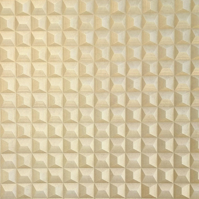 York Romero Gold 3D Geometric Wallpaper