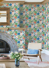 York Dream Garden Off White Peel & Stick Wallpaper