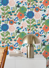 York Dream Garden Off White Peel & Stick Wallpaper