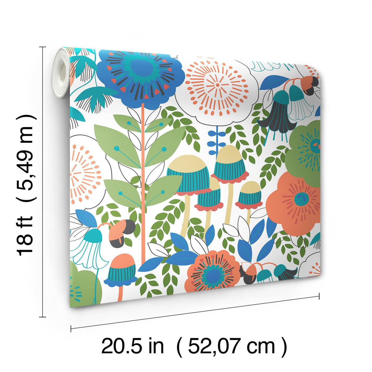York Dream Garden Off White Peel & Stick Wallpaper