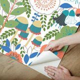 York Dream Garden Off White Peel & Stick Wallpaper