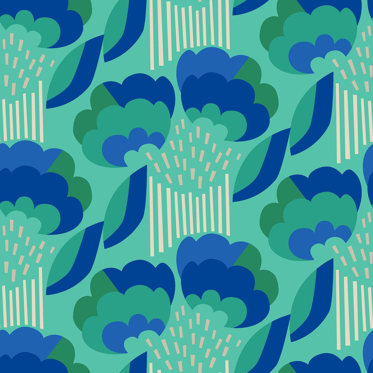 York Retro Esme Aqua Peel & Stick Wallpaper
