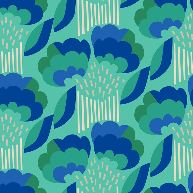 York Retro Esme Aqua Peel & Stick Wallpaper