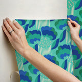 York Retro Esme Aqua Peel & Stick Wallpaper
