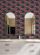 York Retro Esme Navy Peel & Stick Wallpaper